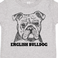 thumbnail image 4 of Inktastic English Bulldog Sketch Portrait with Dog Breed Name Boys or Girls Toddler T-Shirt, 4 of 5