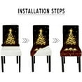 thumbnail image 4 of Set of 6 Christmas Dining Chair Slipcovers Stretch Parsons Chair Covers Christmas Tree Printed Christmas Decoration Removable Washable Furniture Chair Covers Protector for Kitchen Home Hotel, 4 of 6