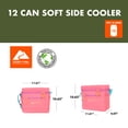 thumbnail image 2 of Ozark Trail Coated Soft Side Cooler with Removable Hardliner, 12 Can, 8 Quart Capacity, Summer Vibes Collection,Coral, 2 of 9