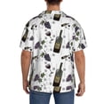 thumbnail image 5 of Disketp Men's Hawaiian Wine Bottles And Grapes Print Shirts Button Down Holiday Beach Shirts-Large, 5 of 7