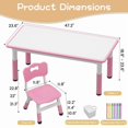 thumbnail image 2 of Kids Table and 6 Chairs Set, Height Adjustable Children Table & Chair, Anti-Slip Floor Mats,Particle Board Easy to Clean Desktop, Includes Storage Box and Color Pens for Classrooms, Homes & Daycares, 2 of 7