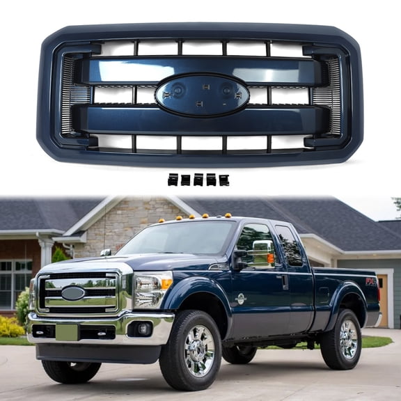 Blue Jeans Metallic XL Style Front Grille Grill For 2011-2016 Ford F250 F350 F450 Super Duty