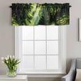thumbnail image 4 of Spring Forest Window Valance for Kitchen, Oil Painting Spring Sunlight Green Trees Plant Forest Rod Pocket Short Curtain for Small Windows, Light Filtering Decorative Valance, 54 x 18 Inch, 4 of 9