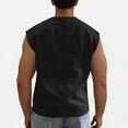 thumbnail image 6 of LADIGASU Men's Suede Tank Top Sports Pullover Round Neck Fitness Clothing Top, 6 of 8