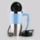 thumbnail image 1 of Hervidor eléctrico para coche, 12 V, 350 ml, acero inoxidable, viaje, taza de calefacción, taza de botella de calefacción automática para té, leche, Azul Macarena Hervidor eléctrico de coche, 1 of 8