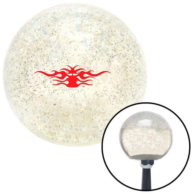White Info American Shifter 239739 Red Flame Metal Flake Shift Knob with M16 x 1.5 Insert 