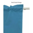 thumbnail image 5 of Teal Blue Linen Curtain Valance for Bedroom/Bathroom/Kitchen/Living/Dining Room Window,Modern Abstract Minimalist Coastal Ocean Wave Color Pocket Topper Drapes Decorative Cafe Drapery Panel 54"x18", 5 of 6