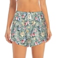 thumbnail image 4 of Lsque Rose Flowers Printed Women's Running Shorts with Liner Pockets,Elastic Quick Dry Workout Athletic Gym Yoga Shorts,Womens High Waist Shorts-Medium, 4 of 9