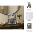 thumbnail image 5 of Decorative Picture Frame with Petal Vine Border - Home Decor Accent for Living Room and Office or Study - Photo Frame for Tabletop, Bedroom Nightstand, or Entryway Decor - 9", Blue & White, 5 of 11