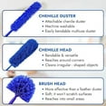 thumbnail image 5 of New U.S. Duster Company Triple Action High Reach Dusting Kit | Webster Cobweb Ceiling Fan Duster with 13 to 20 Foot Extension Telescope Pole | Lightweight Microfiber Cleaning Set…, 5 of 6
