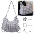 thumbnail image 3 of Bolso Bandolera Con Masa Hombro Acolchado Diario para Mujer Color Sólido, 3 of 9