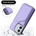 thumbnail image 5 of For Honor X70i Honor 400 Lite Case Card Holder Kickstand Skin-Touch Phone Cover with Wrist Strap - L, 5 of 5