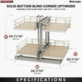 thumbnail image 3 of Rev-A-Shelf 53PSPE-15SC-MP Modern 26-1/2" Wide Blind Corner Cabinet Organizer - Maple, 3 of 7