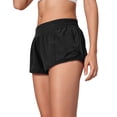 thumbnail image 2 of XIAONU Women's Solid Athletic Shorts Elastic Waist Zipper Side Pockets Active Bottoms, 2 of 5