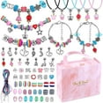 thumbnail image 1 of Charm Bracelet DIY Jewelry Gift Multicolor Durable Creative 129pcs Meaningful Crafts For Kids Glass Racelet Making Kit, 1 of 8