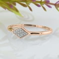 thumbnail image 2 of Dazzlingrock Collection Round White Diamond Rhombus Stackable Wedding Band for Women (0.05 ctw, Color I-J, Clarity I1-I2) in 18K Rose Gold, Size 10, 2 of 6