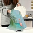 thumbnail image 5 of GZHJMY Flamingo Flower Leaf Kitchen Dish Towels Set of 4,Dishcloths,Absorbent Soft Towels Hand Towels, Tea Towels,18" x 28", 5 of 6