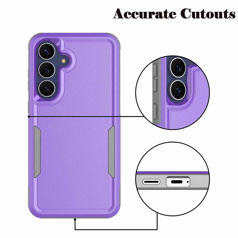 Galaxy S25 FE 5G Case,Sturdy Phone Case for Samsung S25 FE 5G 2025 6.7 inch,Njjex Shockproof Protection Heavy Duty Armor Hard Plastic & Rubber Rugged