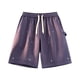 thumbnail image 1 of pstuiky Pantalones cortos para hombre, Pantalones cortos de cintura elástica con cordón y bolsillos de color liso a la moda para hombre Pantalones cortos de golf, 1 of 3