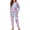 Butterfly Floral Tie-Dye Pink Blue, variant on SCRAWLGOD Halloween Ghost Bat Star Boo Violet Women's Breathable Pajama Sets Fall Casual Lightweight 2Pcs Sleepwear Pullover Anti-Wrinkle Long Sleeve Tops Long Pants Pockets, S