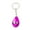 Purple, variant on 3.75" Tear Drop Shape Seashell Inside Keychain – Glowing at Night: 1 Pack
