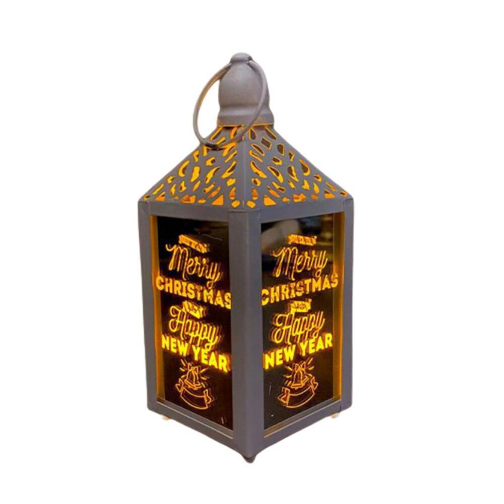 Snow Globe Lamp Christmas Tree String Lights Home Decor Battery Powered Gift CN 