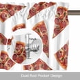 thumbnail image 6 of Realistic Food Valance Curtain for Windows Pepperoni Pizza Yummy Thin Crust Rod Pocket Curtain Valances Short Window Treatments Panels for Kitchen Bathroom Laundry Room Basement 60 x 14 Inch, 6 of 9