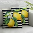 thumbnail image 3 of HENGT Lemon Pillow Covers Spring Summer Farmhouse Lemon Throw Pillow Case, Black and White Stripe Buffalo Plaid Truck Decorative Pillow Covers for Living Room, Bedroom, Couch, Car, 3 of 5