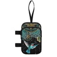 thumbnail image 2 of COEQINE Patterned Crutch Pouch, Walking Cane Bag Mandala Hummingbird Teal Forearm Crutch Storage Pouch, Two Zipper Pouch, Lightweight, Large Capacity, for Elbow Crutches, 2 of 7