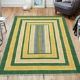 thumbnail image 3 of Casavani Handmade Green Cotton Dhurrie Bedroom and Dining Room Rug Outdoor Rug 12x15 feet, 3 of 6