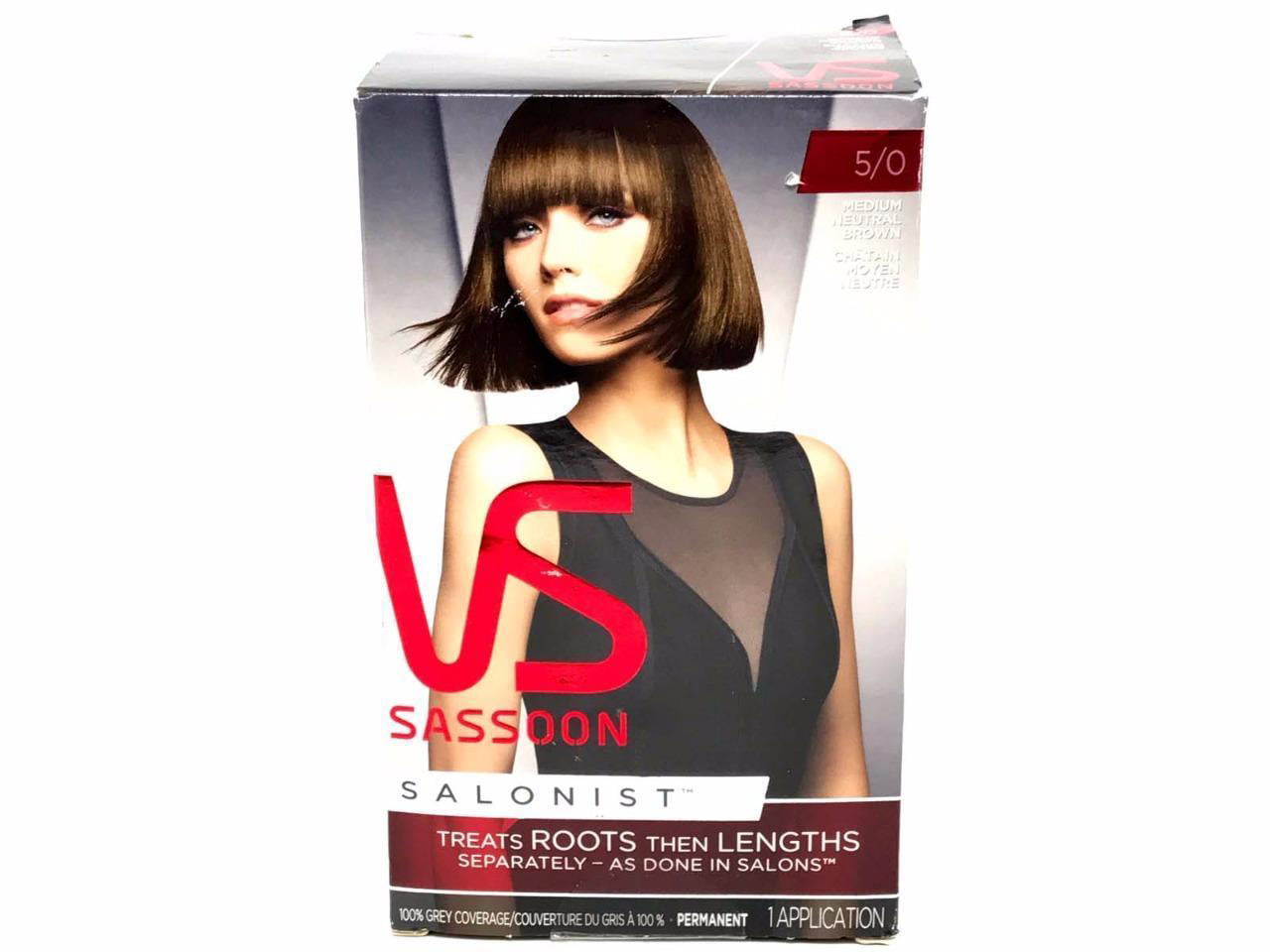 1. Vidal Sassoon Salonist Hair Colour Permanent Color Kit, 5/1 Medium Cool Brown - wide 2