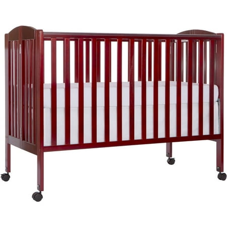 Dream On Me 2-in-1 Folding Full-Size Crib Cherry (Best Paint For Curbs)