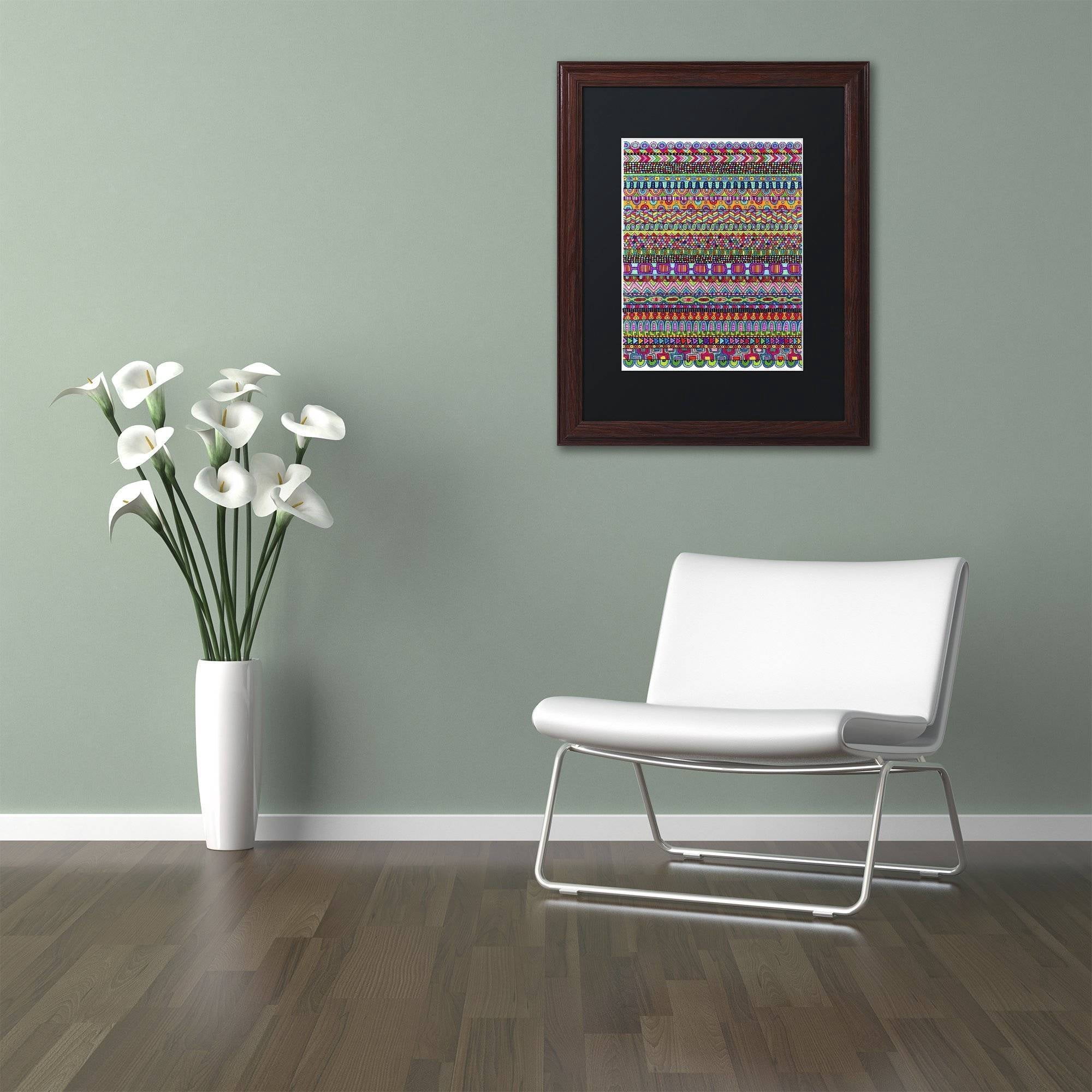 Trademark Fine Art "Oaxaca Mat" Canvas Art by Hello Angel, Black Matte, Wood Frame