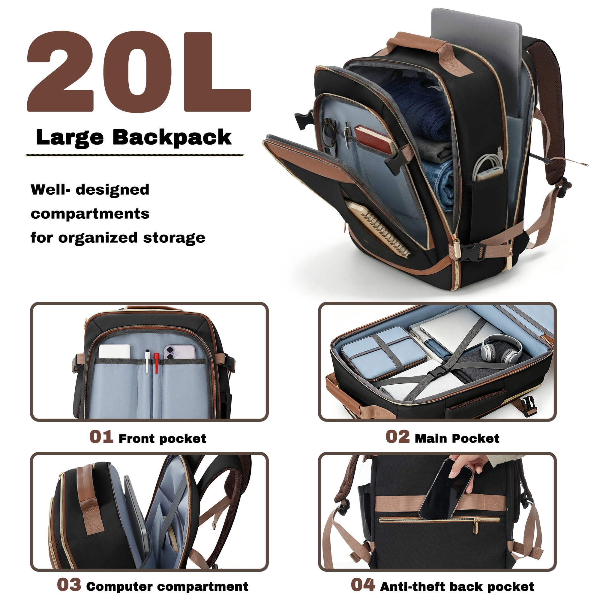 3-Piece ABS Travel Luggage Set with TSA Lock, 28" Checked Suitcase + Duffel Bag + Toiletry Bag, 360° Wheels, Wet-Dry Toiletry Organizer for Family Travel
