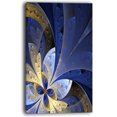 thumbnail image 2 of Grand Motif Fractal Bleu et Jaune - Impression sur Toile Florale, 2 of 3