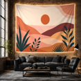 thumbnail image 6 of Geometric Sun and Rolling Hills Against Off-White Background, Serene Boho for Nature Lovers, Minimalist Landscape Wall Art Housewarming Gift, Tapestry Wall Hanging for Bedroom and Living Room, 6 of 7