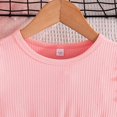 thumbnail image 4 of Robes pour Petites Filles Enfants Tout-Petits Filles Été Col Rond Manches à Volants Imprimés de Fleurs Robe Trapèze Décontractée avec Nœud Robe pour Tout-Petit Rose 8 Ans-9 Ans, 4 of 7