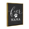 thumbnail image 3 of Stupell Industries Fur Mama Animal Mom Paw Print Symbol Graphic Art Metallic Gold Floating Framed Canvas Print Wall Art, Design by Lettered and Lined, 3 of 8