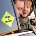 thumbnail image 3 of Queilt Pack Panneaux d'Avertissement pour Bébé à Bord pour Voiture - 12.5cm - Autocollant de Sécurité avec Double Ventouses pour Fenêtre, 3 of 5