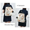 thumbnail image 4 of FORMRS Women's Travel Backpack Purse Anti-Theft Hidden Pockets Casual Shoulder Bag, Orange Floral Blooms, 4 of 7