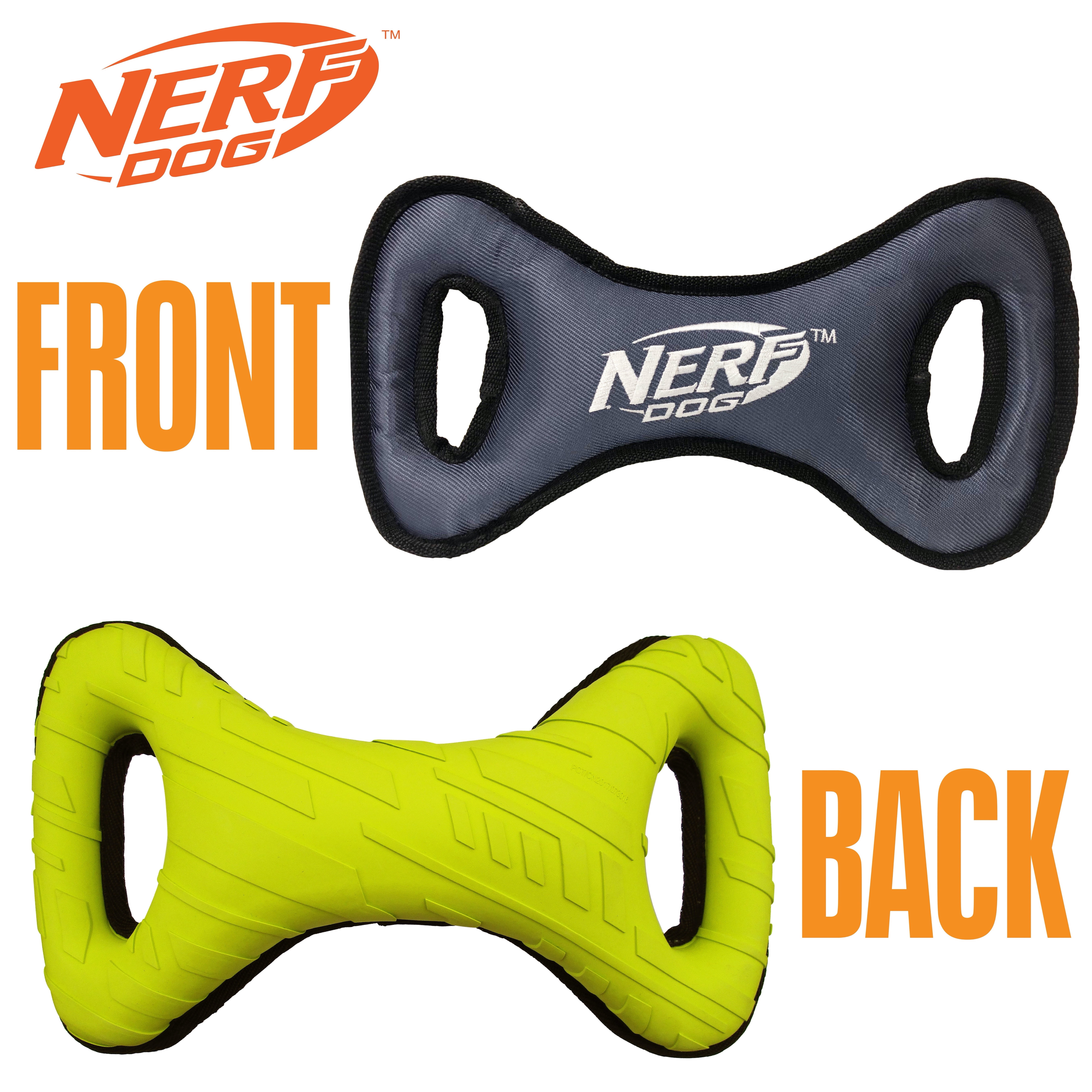 Nerf Dog Rubber/Nylon Extra Stuffed Plush Infinity Chew & Tug Dog Toy, 12.5 inch