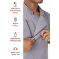 thumbnail image 4 of Chef Works Men's Springfield Chef Coat, Grey Chef Jacket with Cool Vent Side Panels, XL, 4 of 7