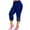 Blue, variant on Ruimatai Women's Plus Size Cut Out Hem Sports Leggings Elastic Wide Waistband Skinny Capris Leggings