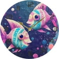 thumbnail image 5 of Wall Clock Two Colorful Fish 10 Inch Silent Non Ticking Quality Quartz Battery Operated Digital Round Easy to Read for Home Office Kitchen Home Decor, 5 of 7