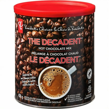 President's Choice Hot Chocolate Mix, The Decadent Chocolate Chip Cookie Flavor - 450g/15.8 oz