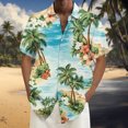 thumbnail image 3 of Camisas De Sport Para Hombre Camisa para hombre Camisa de playa de manga corta holgada informal (Mint Green, S), 3 of 4