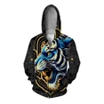 thumbnail image 3 of Sudadera con capucha holgada para hombre, ropa de otoño, sudadera con estampado de tigre súper genial, sudaderas con cremallera, ropa de calle Harajuku para hombre, 3 of 5