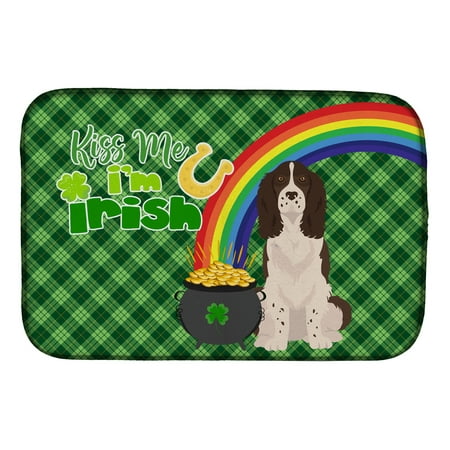 

Liver English Springer Spaniel St. Patrick s Day Dish Drying Mat 14 in x 21 in