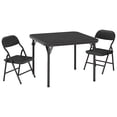 thumbnail image 1 of Folding Table and Chairs Set 3pcs/5pcs, PU Cushioned Square Activity Table with Metal Frame, Waterproof Portable Space-Saving for Home Study Daycare Learning Art, 1 of 9