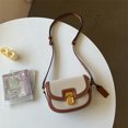 thumbnail image 1 of Bolso de cuero para mujer, con correa ajustable, para axila, con cierre de metal, informal, 1 of 8